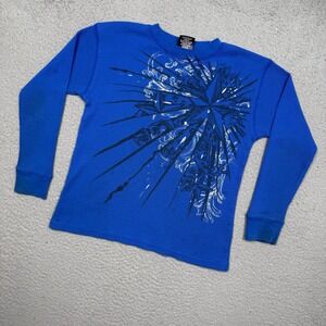 Kids‎ Vintage Y2K Affliction Style Long Sleeve Thermal T-shirt